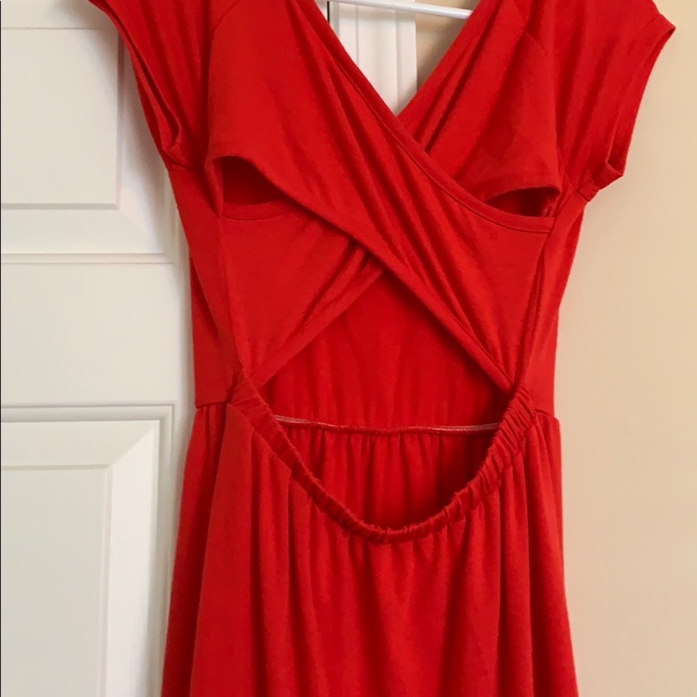 Open Back Red Dress - Picture 3 of 5